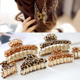 LNRRABC Fashion Women Girl Arcylic Leopard Hairpins Hair Clip Hair Claws Hair Gripper 4 Sizes   Hair Accessories