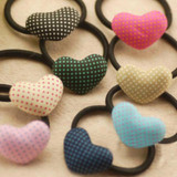 LNRRABC 3PCS/Set Print Heart Pentagram Round Candy Color Girls Lovely Hair Rope Elastic Hair Bands Hair Accessories