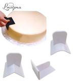 LMETJMA Cake Smoother Polisher Round Edge Rectangular Cake Fondant Surface Polisher Cake Decor Curve Edger Smoother Spatulas