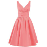 LLY1095J#Lace Up Brocade New bridesmaid dresses spring summer 2017 Short Toast bride wedding party dress orange cheap wholesale