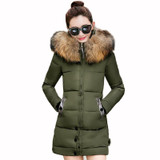 Liva Girl Large Fur Collar Women Coat 2017 Winter Jacket Women Hooded Long Down Jacket For Women Winter Coat Female Parka