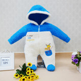 Little Q Coral fleece baby One piece bodysuit clothes winter boys clothing girls footies soft warm apparel infant newborn sleep