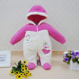 Little Q Coral fleece baby One piece bodysuit clothes winter boys clothing girls footies soft warm apparel infant newborn sleep