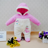 Little Q Coral fleece baby One piece bodysuit clothes winter boys clothing girls footies soft warm apparel infant newborn sleep