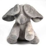Little J Peek A Boo Elephant Stuffed Animals Plush Toy Electronic Sing Song Play Hide And Seek Elephant Baby Kids Soft Doll