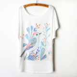 Fashion 2017 Summer Tee Shirt Women T-shirt Harajuku Elephant Animal Print Short Sleeve Camisetas Mujer White T shirt Women Tops