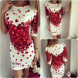 Fashion 2017 Summer Dress Sexy Casual Slim Micky Print Dress Package Hip Milk Silk Bodycon Dress Women Party Dresses Vestidos