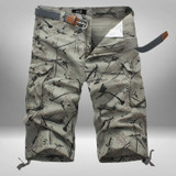 Fashion 2017 Summer broken flower man bermuda masculina cargo male tooling casual cotton loose camouflage beach short Trousers