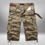 Fashion 2017 Summer broken flower man bermuda masculina cargo male tooling casual cotton loose camouflage beach short Trousers