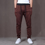 Fashion 2017 Indoor Men Big Pocket Elastic Drawstring Loose Joggers Pants Men  Harem Pants Man Track Men foot beam Sweatpants