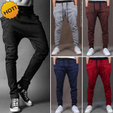 Fashion 2017 Indoor Men Big Pocket Elastic Drawstring Loose Joggers Pants Men  Harem Pants Man Track Men foot beam Sweatpants