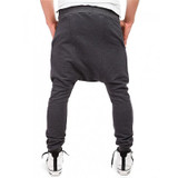 Fashion 2017 indoor Harem Pants men slim leisure long trousers big Zipper Leg hip hop elastic waist low crotch men's pants