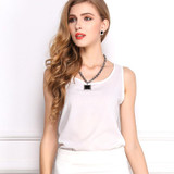 Fashion 2016 Summer Women Clothing Candy Color Sleeveless Women Blouses Chiffon Casual Blouse Shirt Tops Plus Size