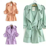 Fashion 2015 spring Autumn elegant Double Breasted trench coat for women long coats Casual brand windbreaker female cloak