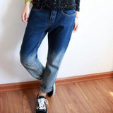 Fashion 2015 Boyfriend Jeans Woman Gradient Women Jeans Loose Vintage High Waist Jeans For Women Hot Denim Pants Trousers