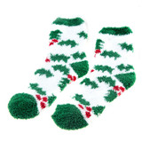 Fashion 1Pair Cute Warm Soft Lounge Home Socks Winter Christmas Bed Socks Stripe Socks For Women Girls