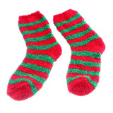 Fashion 1Pair Cute Warm Soft Lounge Home Socks Winter Christmas Bed Socks Stripe Socks For Women Girls