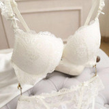 Fashion & Beauty Sexy Lace Bra Set Push Up Lingerie Women Underwear Sets Intimates Embroidery Floral Mesh Patchwork