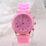 Fashion  Unisex Quartz watch men women Analog wristwatches Sports Watches Rose Gold Silicone watches Dropship 12 colors