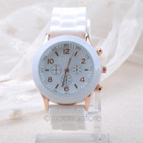 Fashion  Unisex Quartz watch men women Analog wristwatches Sports Watches Rose Gold Silicone watches Dropship 12 colors