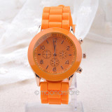 Fashion  Unisex Quartz watch men women Analog wristwatches Sports Watches Rose Gold Silicone watches Dropship 12 colors