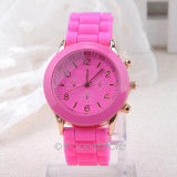 Fashion  Unisex Quartz watch men women Analog wristwatches Sports Watches Rose Gold Silicone watches Dropship 12 colors