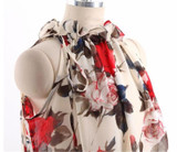 Faroonee Floral Chiffon Blouses Women 2017 Summer Sleeveless Ruffles Collar White Shirt Female Blusas Feminino Blouse HE008