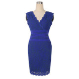 Fantaist Women Lace Dress 2017 New Summer Sexy Bodycon Sleeveless Deep V Neck Cocktail Party Casual Slim Mini Blue Dresses