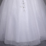 Fansmile Free Shipping Vestido de Novia Lace Ball Wedding Dress Sleeve 2016 Plus Size Bridal Dress Wedding Gowns Real Photo