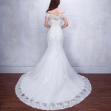 Fansmile Free Shipping Mermaid Lace Wedding Dress 2017 Train Plus Size Robe de Mariage Vestidos de Novia Cheap Wedding
