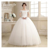 Fansmile Free Shipping Short Sleeve Lace Up Vintage Wedding Dress 2016 Plus Size Bridal Ball Gown Vestidos Noiva Real Photo