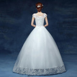 Fansmile Cheap Vintage Plus Size Lace Wedding Dresses 2017 Robe de Mariage Princess Dress Wedding Gowns Vestidos de Novia
