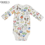 FANSIN Brand Newborn Baby Rompers Boys Girls Car Long Sleeves One-piece Clothing Airplane Baby Clothes Jumpsuit Children Costume