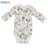 FANSIN Brand Newborn Baby Rompers Boys Girls Car Long Sleeves One-piece Clothing Airplane Baby Clothes Jumpsuit Children Costume