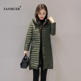 FANMUER 2017 NEW fashion winter coat womens clothing women quilted jacket coates parkas woman parka autumn hood jacket plus size