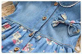 2017 Flower Girl Summer Princess Dress Kid Baby Party Wedding Pageant Denim Dresses Clothes