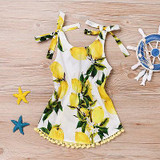 2017 Floral Toddler Kids Baby Girl Sleeveless Belt Yellow Bright Cute Dress Clothes Outfit