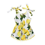 2017 Floral Toddler Kids Baby Girl Sleeveless Belt Yellow Bright Cute Dress Clothes Outfit