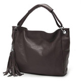 2017 First Layer Genuine Leather Guarantee Women Handbag Ladies Shoulder Cross Body Messenger Tote Bag Satchel Black/Coffee