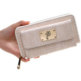 2017 Female Big Wedding Pur PU Leather Gold Zipper Wallet Cards Holder Wallets For Girls Women Wallets Fashion 500535