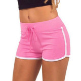2017 Fast Drying Drawstring Women Shorts Casual Anti Emptied Cotton Contrast Elastic Waist Correndo Short Pants