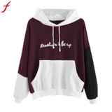 2017 Fashion Womens Hoodies Sweatshirts Letters Long Sleeve Hoodie Sweatshirt Hooded Pullover Tops Blouse oversized hoodie