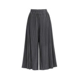 2017 Fashion Women Wide Leg Pants Pleated Loose Elastic Waist Spring Autumn Casual Trousers   FS99 2017 Fashion Women Wide Leg Pants Pleated Loose Elastic Waist Spring Autumn Casual Trousers   FS99
