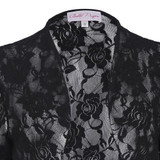2017 Fashion Women Short Coat Short Sleeve Black White Wedding Bolero Formal Shrugs Lace Floral Short Coat For Ladies Clothing