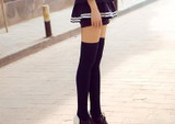 2017 Fashion Women Sexy Black Tinted Sheer False High Stocking Pantyhose Tattoo Tight free shipping hot sales