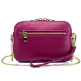 2017 Fashion Women Messenger Bags Genuine Leather Shoulder Crossbody Bag Ladies Handbag Casual Small Bag Lady Chains Party Bag