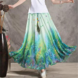 2017 Fashion Women Maxi Skirts Casual Elegant Saia Longa Chiffon Bohemian Vintage Summer Female Long Skirt Flower Ethnic Clothes 2017 Fashion Women Maxi Skirts Casual Elegant Saia Longa Chiffon Bohemian Vintage Summer Female Long Skirt Flower Ethnic Clothes