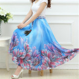 2017 Fashion Women Maxi Skirts Casual Elegant Saia Longa Chiffon Bohemian Vintage Summer Female Long Skirt Flower Ethnic Clothes 2017 Fashion Women Maxi Skirts Casual Elegant Saia Longa Chiffon Bohemian Vintage Summer Female Long Skirt Flower Ethnic Clothes