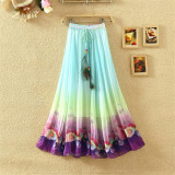 2017 Fashion Women Maxi Skirts Casual Elegant Saia Longa Chiffon Bohemian Vintage Summer Female Long Skirt Flower Ethnic Clothes 2017 Fashion Women Maxi Skirts Casual Elegant Saia Longa Chiffon Bohemian Vintage Summer Female Long Skirt Flower Ethnic Clothes