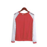 2017 Fashion Women Long Sleeve Lace Patchwork Blouses Casual Tunic Tee Shirts Jumper Tops Poleras Mujer